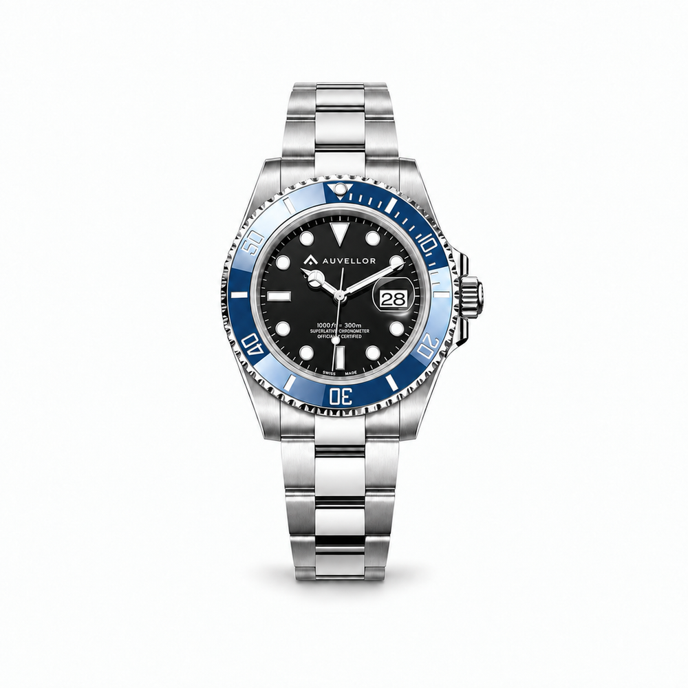 Orven Nytheron – Black Dial & Blue Bezel