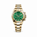 ORVEN Zephyron Chronograph – Green Dial — front view on white background